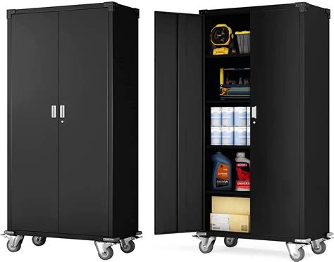 steel storage cabinet 75 tall with wheels|vevor metal storage cabinets.